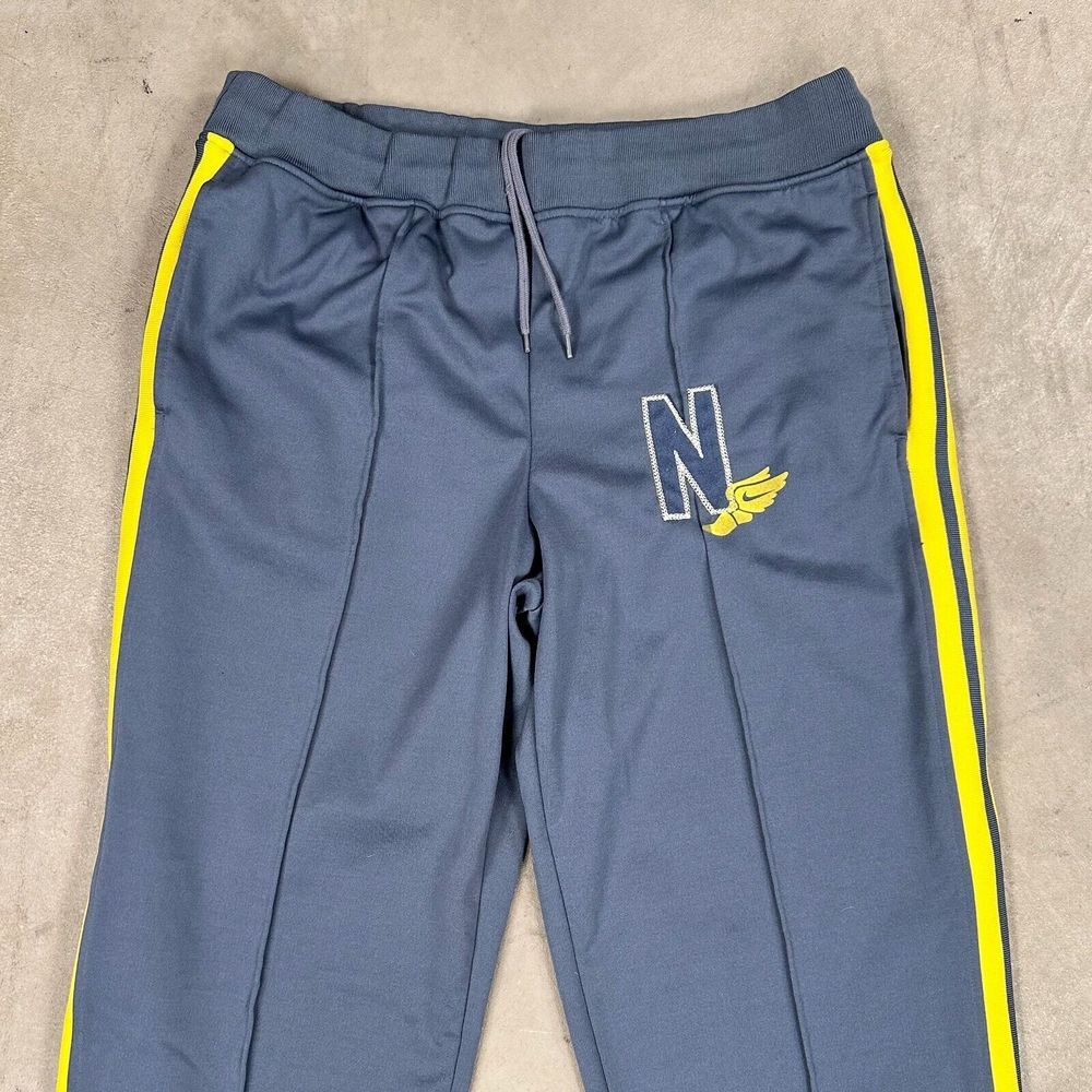 Nike Mens Large Blue Track Gym Pants Elastic Waist Drawstring Sweatpants Running - Picture 2 of 7